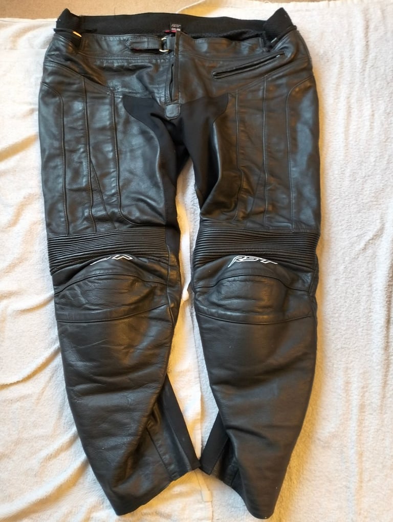 RST R-16 CE Leather Trousers Jeans Armour Motorcycle Black Size 44" 5XL Reg leg