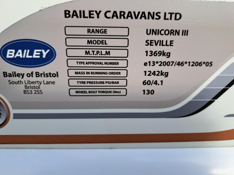 2016 Bailey Unicorn Seville