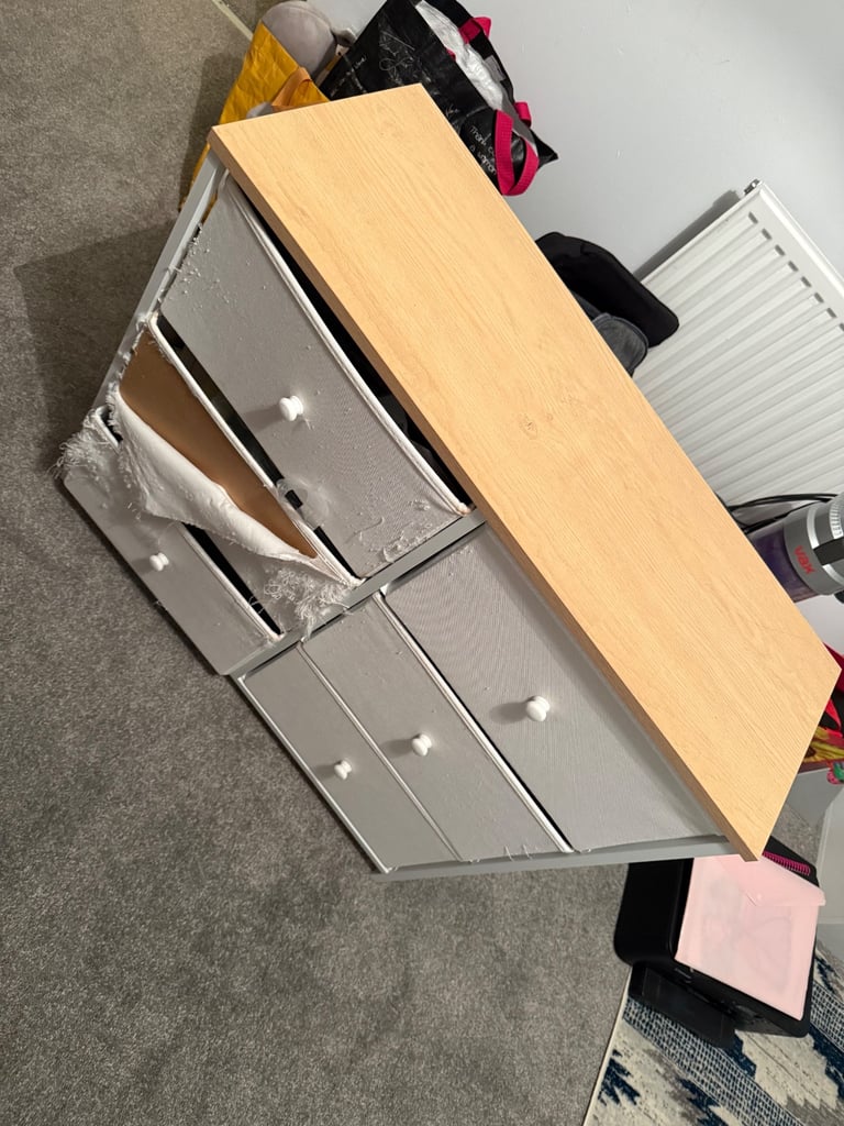 image for FREE- Canvas drawers strong frame-wood top
