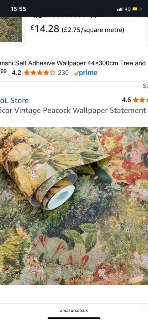 Vintage peacock wallpaper
