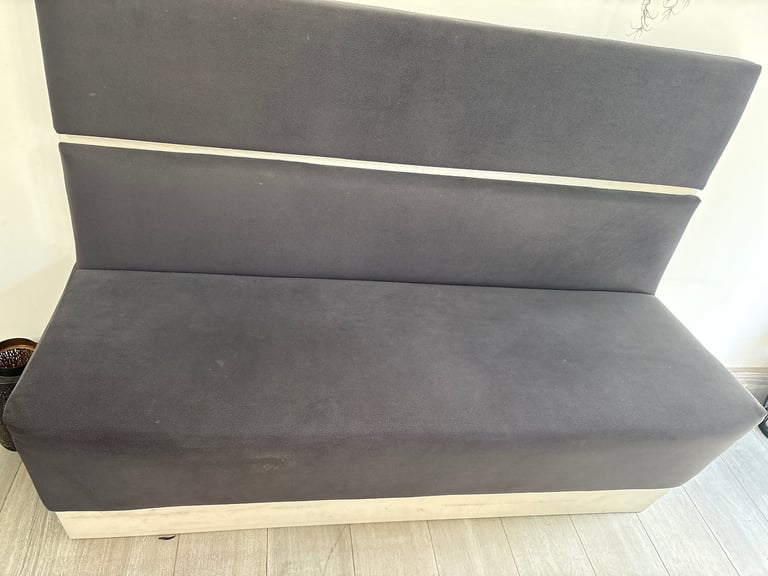 Black leather Sofa bench 