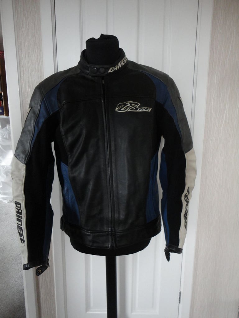 image for Dainese motorbike leather jacket with elbow and shoulder pads size 44 inch chest with lining