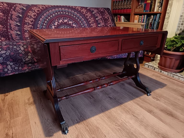 Vintage Drop Leaf Coffee Table with Drawers