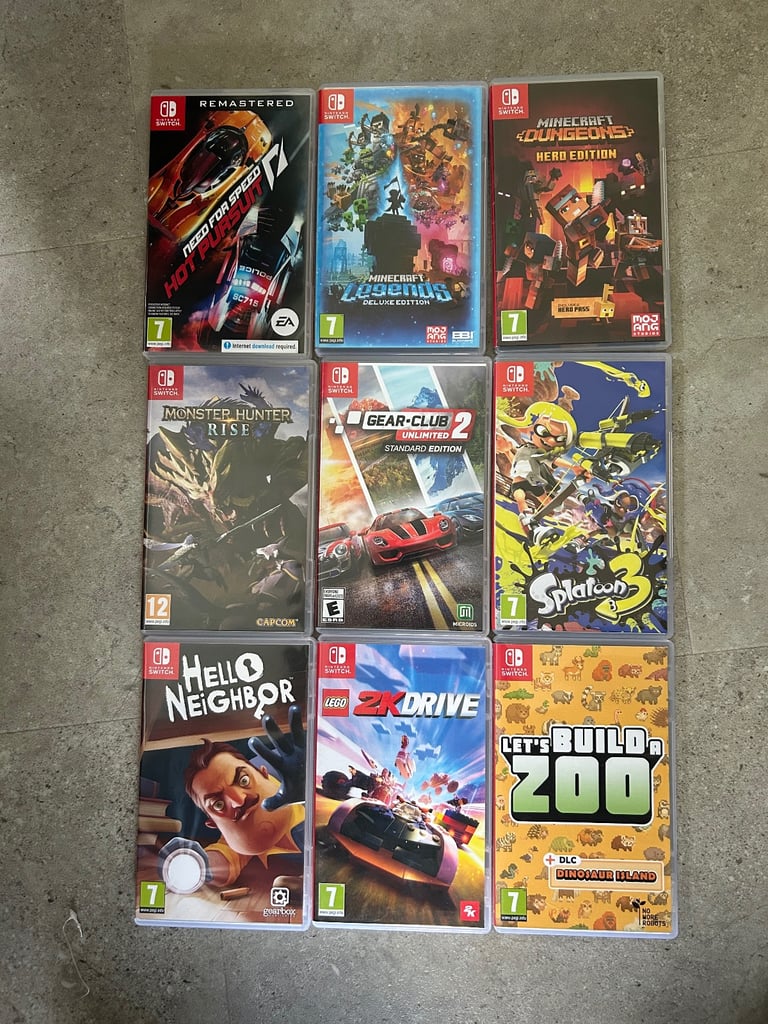 Nintendo switch games various prices 