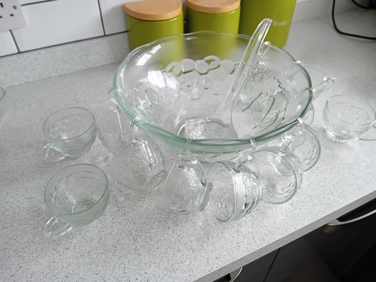 image for Punch bowl and cups.