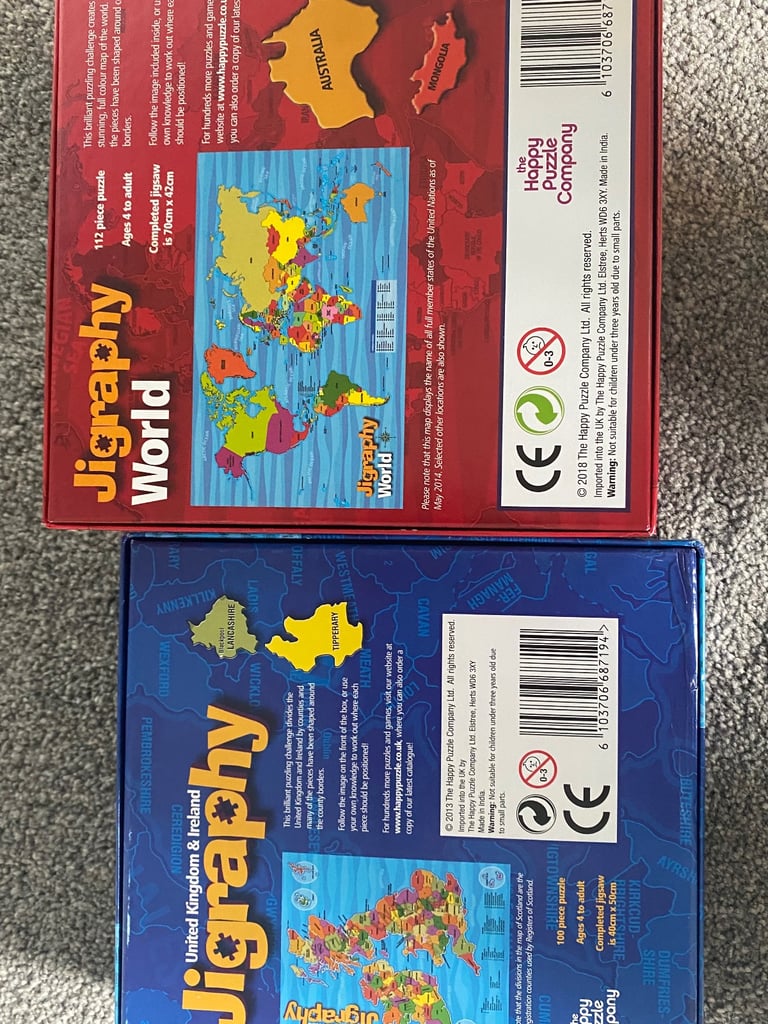 Jigraphy UK and the World kids puzzles