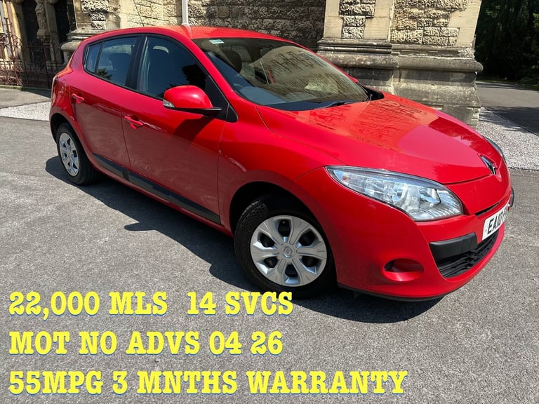image for RENAULT MEGAN 1.6 26,000 14SVCS 3MNTHS WARRANTY March 26 no advs mot  55MPG 