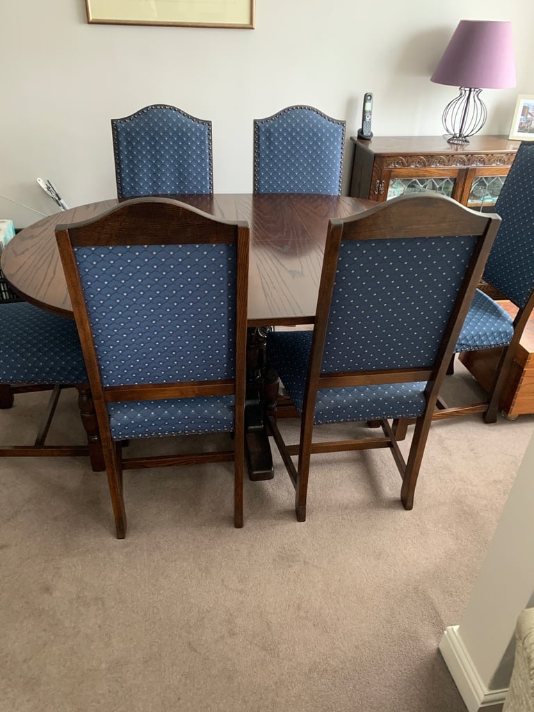 image for Dinning set extendable table and six chairs 