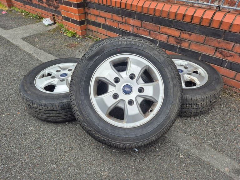 🌟Genuine Ford transit 16 inch alloy wheels with MATCHING NEW TYRES 7M++