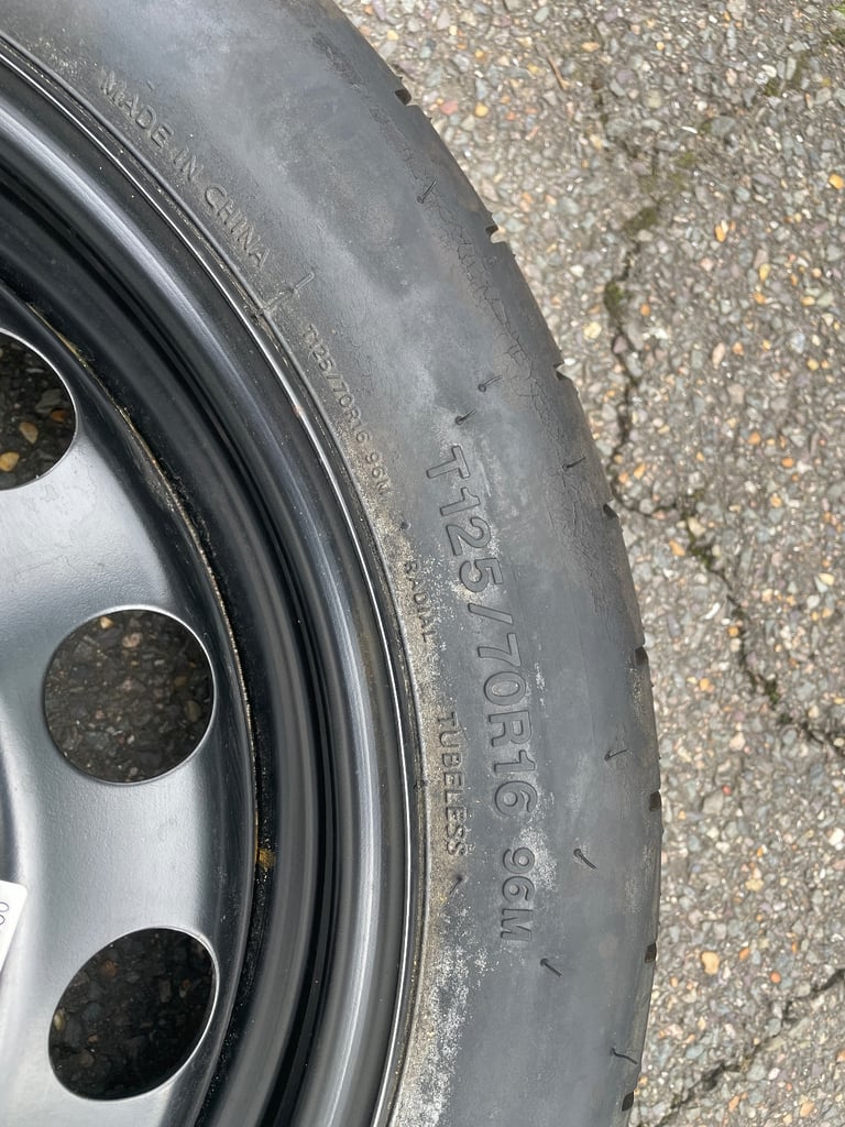 5 stud Space saver spare wheel T125/70/R16 - excellent condition