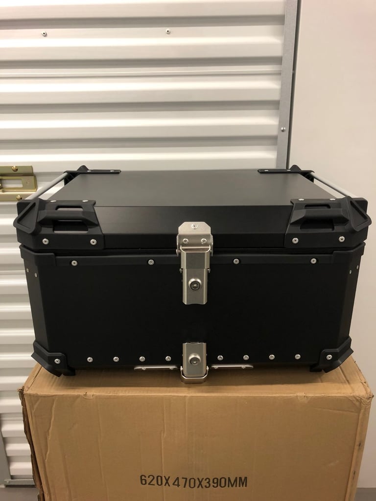 Motorcycle Top Box , Aluminium ,65lt Brand new, Black colour