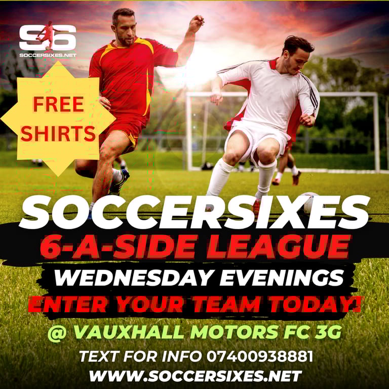 6-A-SIDE TEAMS WANTED - JOIN NOW!