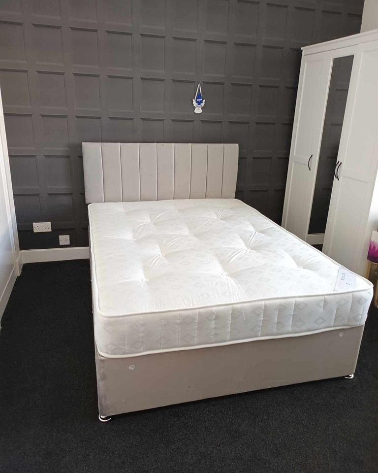 Divan Double Bed Base Set – With Headboard Included * 10% Off * --- Free Home delivery 
