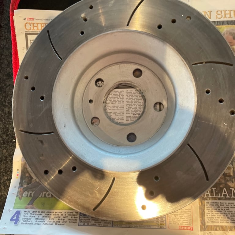 Drilled and grooved discs for Audi TTS Mk two
