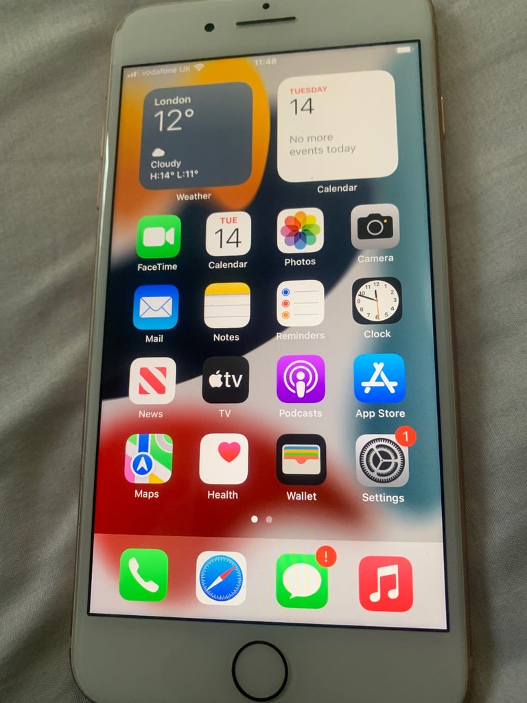 image for Apple iphone 8 plus 64gb the sides look new the back crack and low earpiece volume 