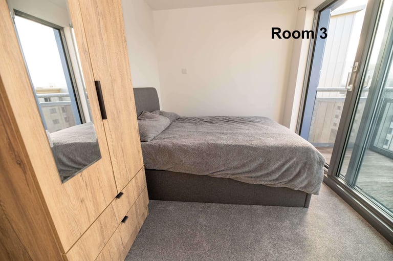FLAT SHARE: DOUBLE ROOMS for let within remarkable, 4 bed, new-build flat with large roof terrace