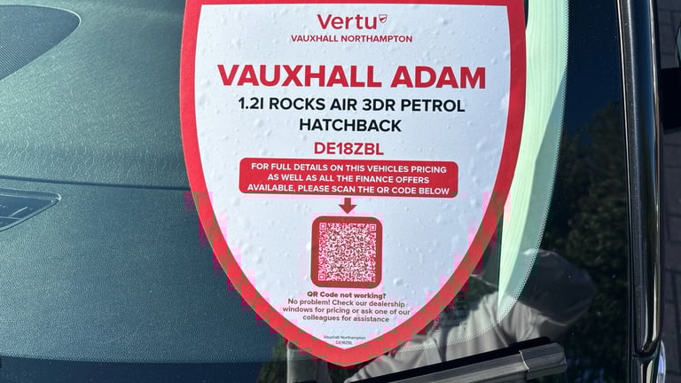 2018 Vauxhall ADAM 1.2i Rocks Air 3dr Petrol Hatchback Hatchback Petrol Manual