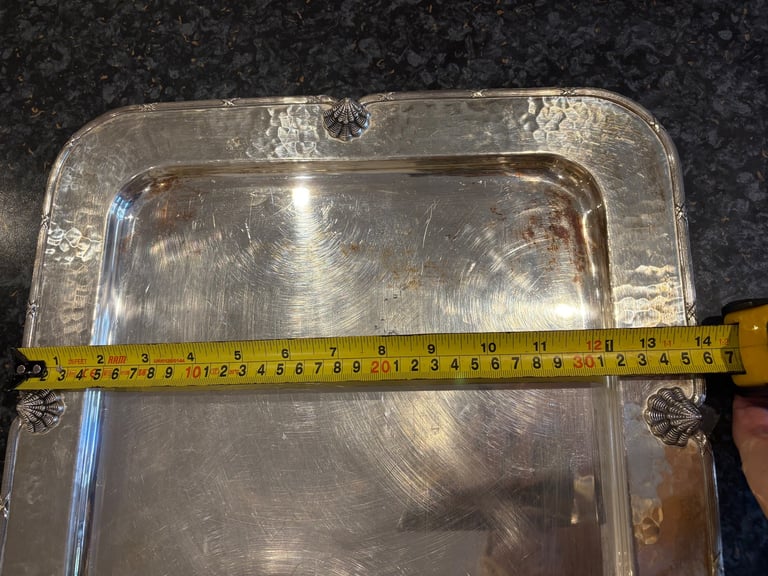 Vintage Alpaca Compes tray 36cm silver plated