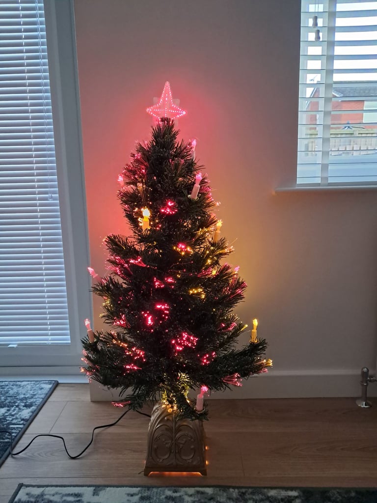 FIBRE OPTIC CANDLE CHRISTMAS TREE 