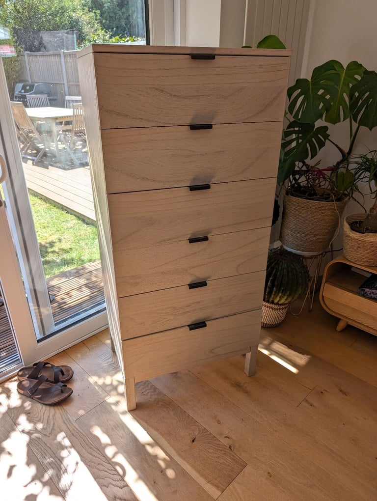 John Lewis chest of drawers tallboy solid wood 