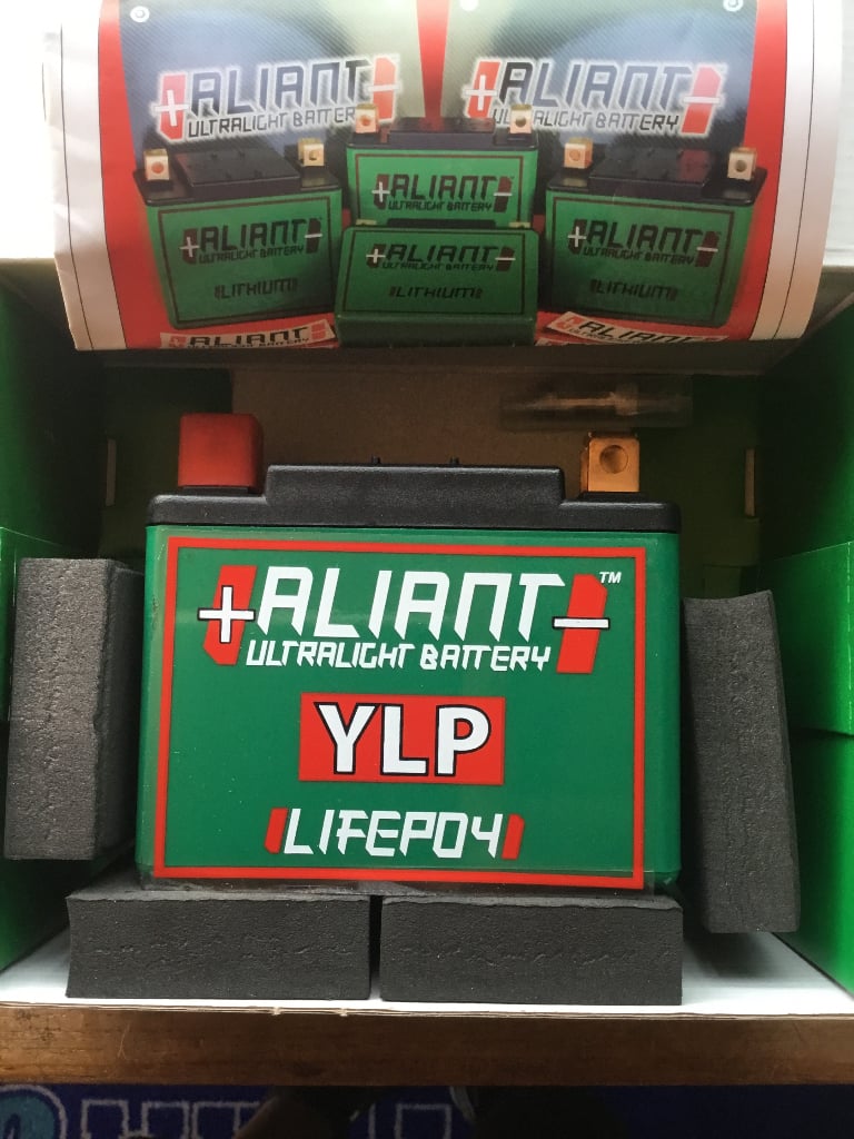 Aliant YLP12 Lithium lightweight motorcycle battery and charger 