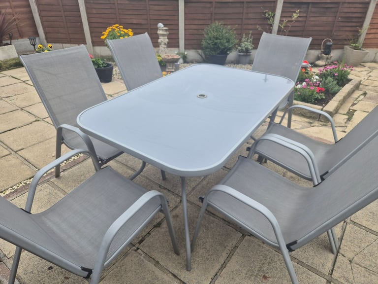 image for Table and six chairs