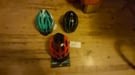 Three Cyclist Helmets