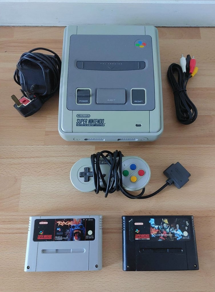 image for Original Super Nintendo SNES bundle 