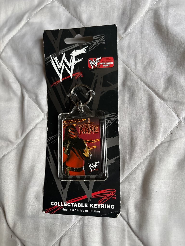 Vintage 1999 WWF Double Sided Kane Photo Keyring Lot Of 100 New On Card