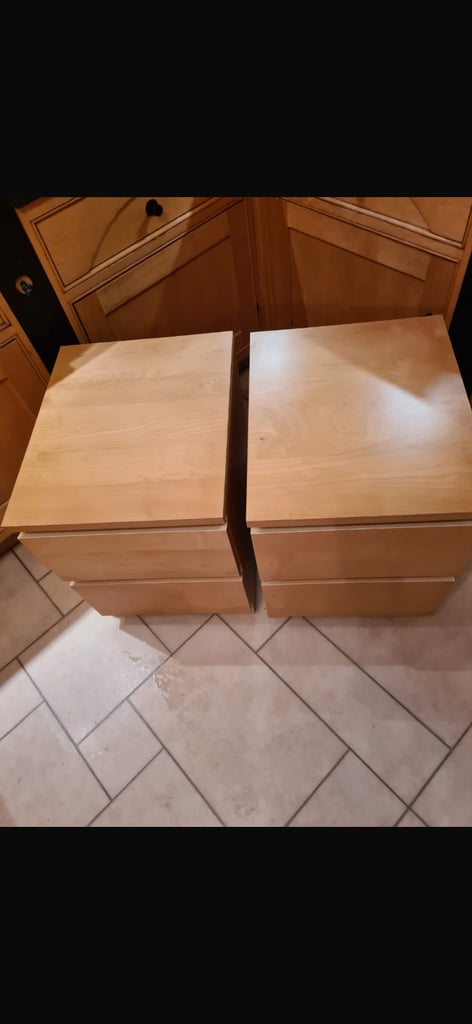 Malm bedside cabinets 