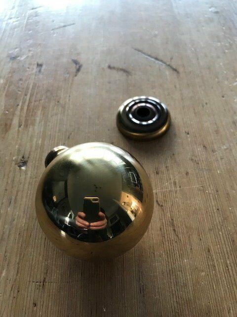 image for Spherical brass knobs 600mm diameter x four. Suitable for doors or drawers