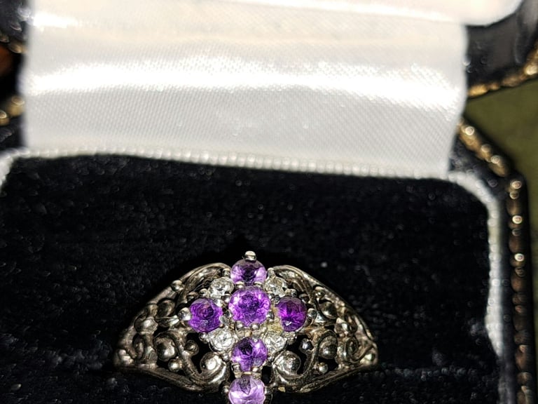 Brooks and Bentley Amethyst Cross Ring