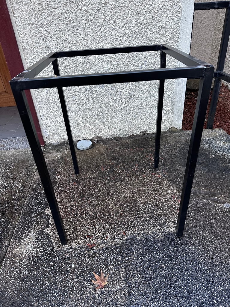 image for Free Black Metal Table Frame Scrap or Upcycle