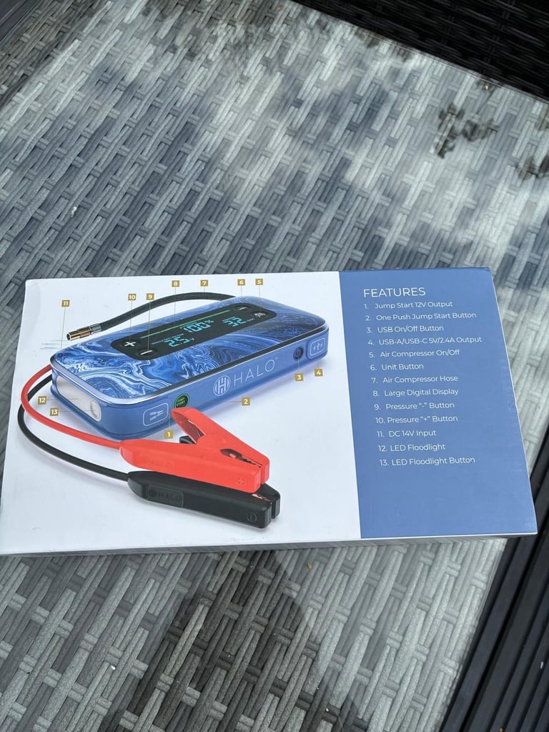 Bolt Air+ 1750 Jump Starter Jump, Inflate, Charge, and lluminate. £90