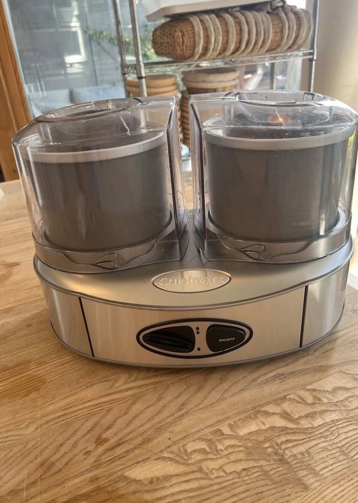 image for Cuisinart Dual Flavour Ice Cream Maker Machine ICE-40BCU Stainless Steel