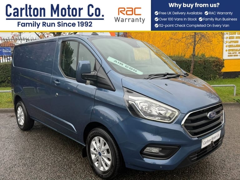 2021 Ford Transit Custom 2.0 EcoBlue 130ps Low Roof Limited Van PANEL VAN DIESEL Manual