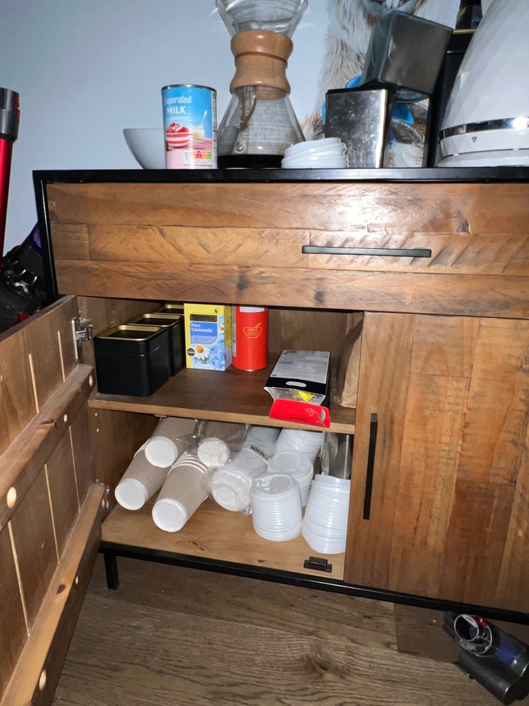 Solid Wood Sideboard/Cabinet - As-New Condition
