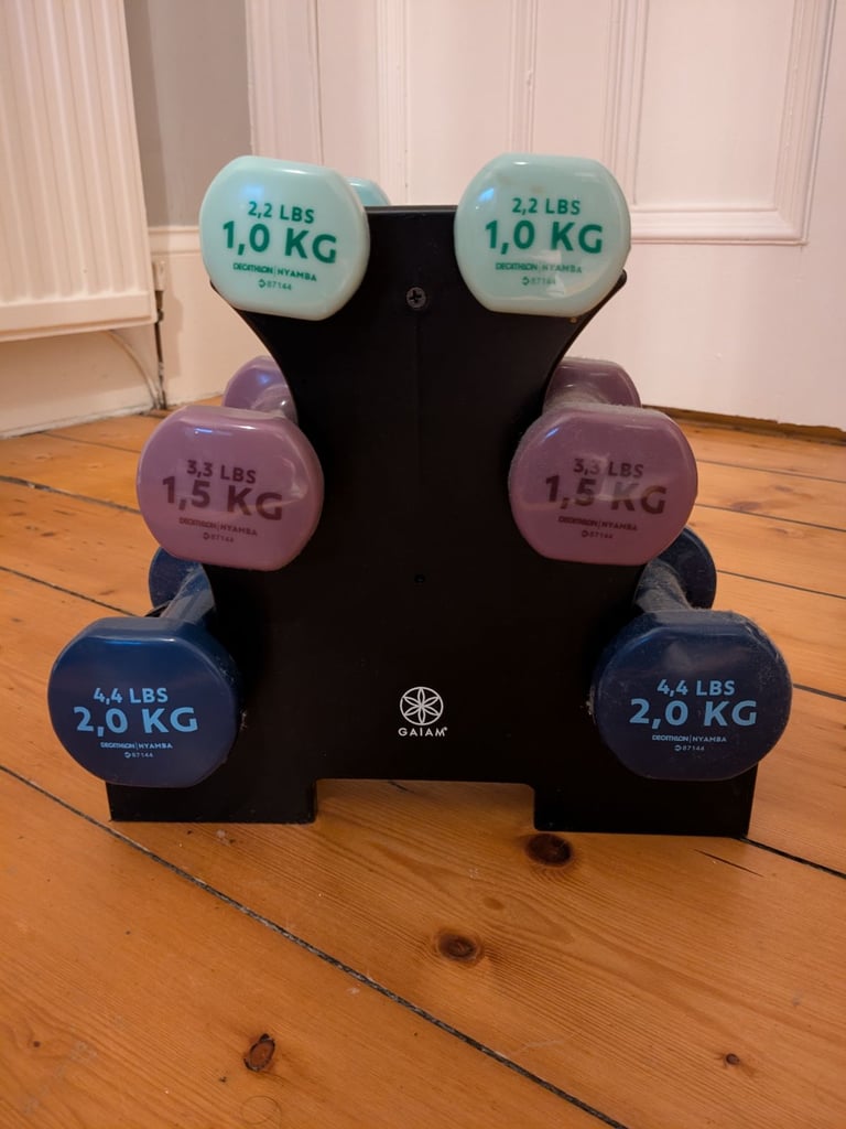 image for Dumbbell weights and rack