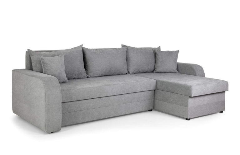 Grey Fabric Corner Sofabed New 