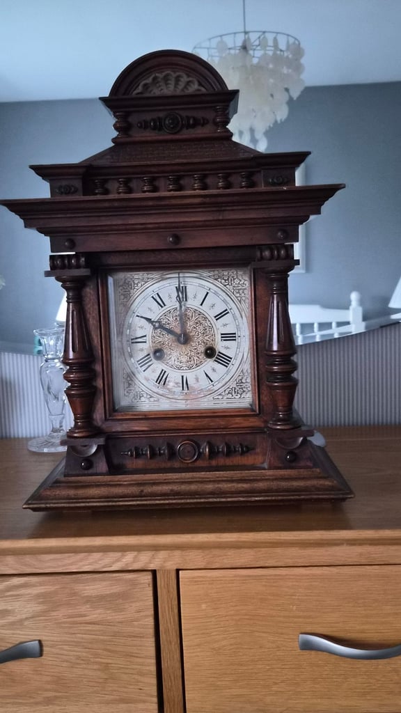 image for Early 20th century chiming clock.