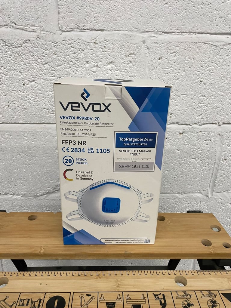 Vevox FFP3 NR Half Face Masks – Box of 20 – Professional Respiratory Protection