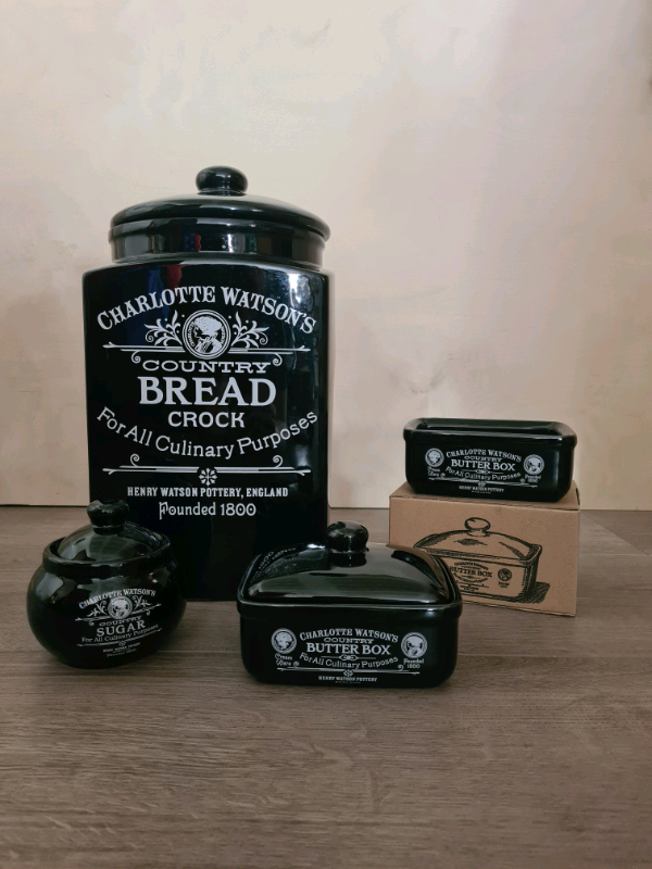 Charlotte Watsons Bread Crock, Butter Dish & Sugar Bowl | in Comrie, Perth  and Kinross | Gumtree