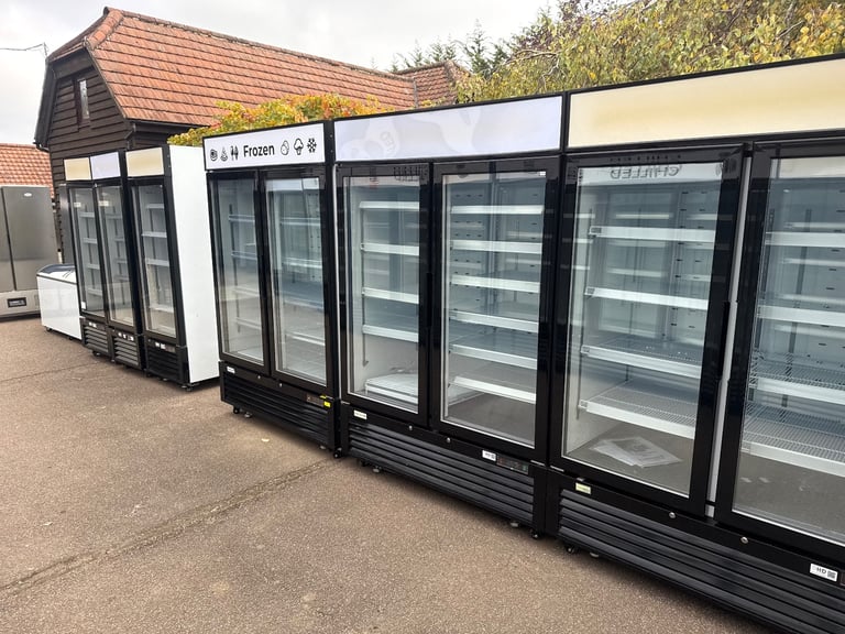Commercial upright display fridge or freezer double triple single available new 