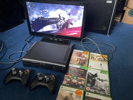 Xbox 360 Console two controllers and games 40£