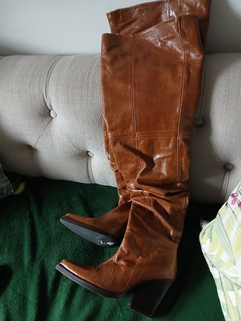 Asos long leather boots