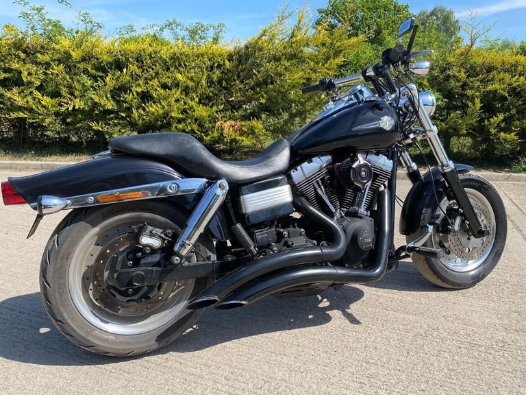 2014 14 HARLEY DAVIDSON FAT BOB FXDF [Phone number removed]DYNA BLACK CUSTOM CHOPPER