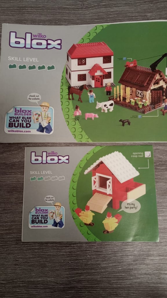 Farm House, sheep and chicken blox set