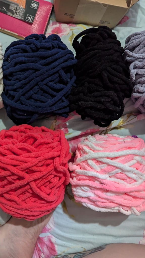 Yarn/wool for knitting or crochet x12 large rolls