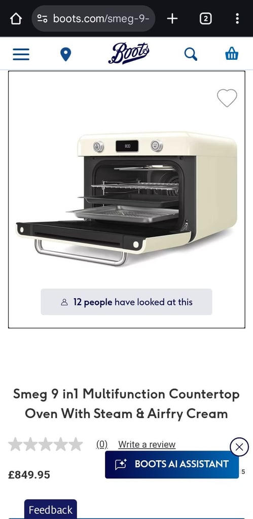 Smeg COF01CRUK 50’s Style Countertop Combi Oven