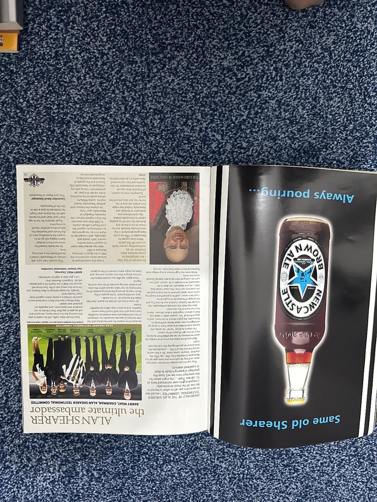 Alan Shearer Testimonial Match Day Programme – Newcastle United v Celtic 2006